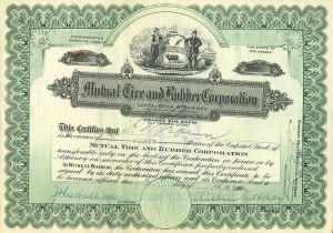 Mutual Tire and Rubber Corporation - Stock Certificate